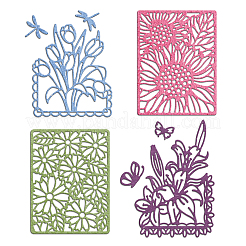 4pcs 4 Stil Kohlenstoffstahl Stanzschablonen&nbsp;DIY-DM0001-62