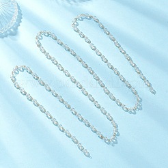 Цепи-рондели ручной работы из нержавеющей стали 304 из стекла&nbsp;AJEW-JB01460