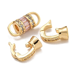 Латунные микро проложить кубического циркония раз за застежками&nbsp;KK-U037-43G-01