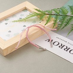 Регулируемый плетеный браслет из полиэфирного шнура&nbsp;AJEW-JB00849