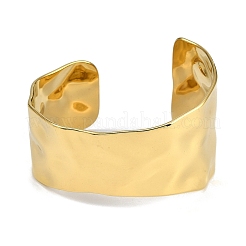 Женские текстурированные браслеты-манжеты из нержавеющей стали 304&nbsp;BJEW-Z077-02G