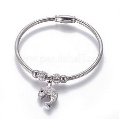 Bracelets à breloques en acier inoxydable 304&nbsp;BJEW-P258-04