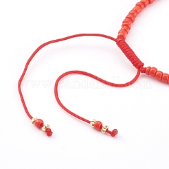 Bracelets réglables de perles tressées avec cordon en nylon&nbsp;BJEW-JB06023-04