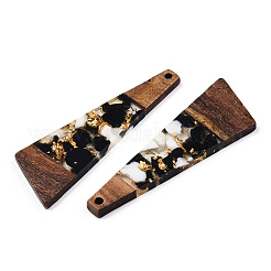 Большие подвески из прозрачной смолы и орехового дерева&nbsp;RESI-TAC0017-71-A01