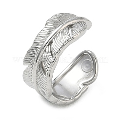 Anelli aperti con polsino in acciaio inossidabile 304 per donna&nbsp;RJEW-L341-03B-P