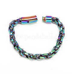 Браслеты из нержавеющей стали 304 с цепочкой и веревкой для мужчин и женщин&nbsp;FS-WG363AE-05