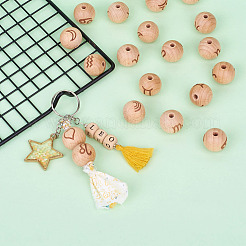 Бисер натуральный неокрашенный бук&nbsp;WOOD-BT0001-04