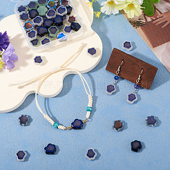 50шт 5 цвета стеклянные бусины&nbsp;GLAA-SP0001-58