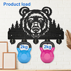 Настенные вешалки из дерева и железа HJEW-WH0055-097