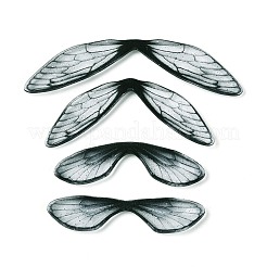 3 шт. прозрачных кабошонов из эпоксидной смолы в виде крыльев бабочки&nbsp;RESI-N045-09