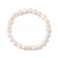 Эластичные браслеты из натурального культивированного пресноводного жемчуга&nbsp;BJEW-JB13472