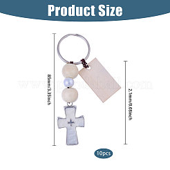 Подвески из дерева и сплава с эмалью для крещения&nbsp;KEYC-CA00006