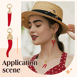 8 шт. 2 стиля латунных эмалевых подвесок&nbsp;KK-PH0012-72