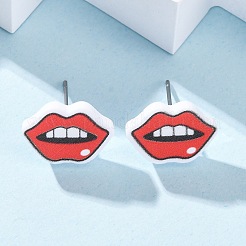 Aretes de madera&nbsp;EJEW-M063-01F