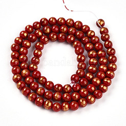 Abalorios de jade natural de mashan hebras&nbsp;G-A255-A01-04A