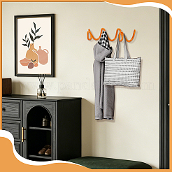Perchero de pared de hierro con forma de onda&nbsp;AJEW-WH0481-787