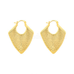 Pendientes de aro de latón texturizado para mujer&nbsp;FS-WGF2C06-01