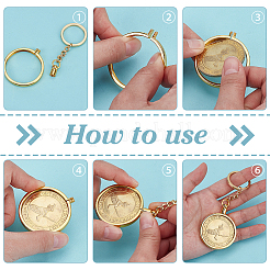 4 шт. цепочка для ключей из сплава и железа&nbsp;DIY-FG0007-63A-G