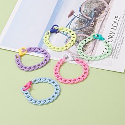 Bracelets gourmettes en acrylique opaque&nbsp;BJEW-JB06597