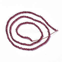 Hilos de abalorios de jade blanco natural&nbsp;G-F596-46C-3mm