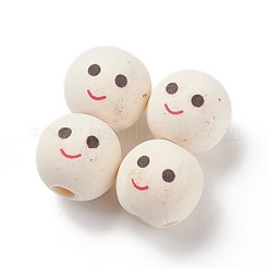 (распродажа с дефектом: текстура дерева и морилка) европейские бусины с принтом из натурального дерева&nbsp;LS-WOOD-XCP0001-66