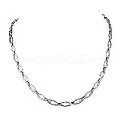 Ожерелья из цепочек с крестообразными звеньями из нержавеющей стали 304 для женщин и мужчин&nbsp;NJEW-JN05431-02