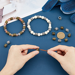 2 набор 2-х цветных европейских бусин из сплава&nbsp;FIND-HY0003-11