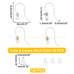 120 шт. 4 цветных экологически чистых пластиковых крючка для серег&nbsp;STAS-DC0004-39