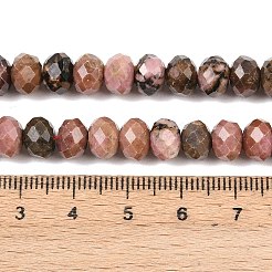 Природные родонит бисер нитей&nbsp;G-C259-A25-5x8mm