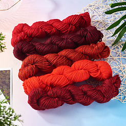 5 моток пряжи акрилового волокна красного цвета 5 цвета&nbsp;OCOR-TA0003-19A