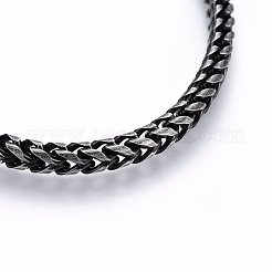 Colliers à chaîne de blé en acier inoxydable 304&nbsp;NJEW-H493-12AS