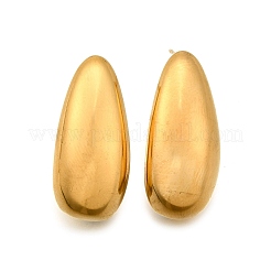 Ионное покрытие (ip) 304 нержавеющая сталь серьги-гвоздики в форме капли для женщин&nbsp;EJEW-K244-10G