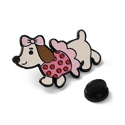 Эмалированные значки с таксой и бантиком&nbsp;JEWB-Z048-08EB-03