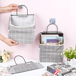 Nachttisch-Caddy aus Polycotton mit Schottenmuster für Studentenwohnheime&nbsp;AJEW-WH0348-12
