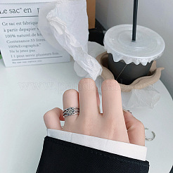 Кольца-манжеты из стерлингового серебра в тибетском стиле для женщин FS-WG2912B-01