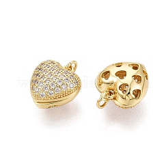 Micro cuivres ouvrent breloques cardiaques zircons&nbsp;KK-N287-35G