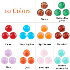 180 pz 10 colori perline di pietre preziose imitazione acriliche&nbsp;OACR-NB0001-25