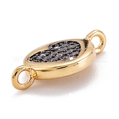 Connettori in ottone micro pavé di perline di zirconia cubica&nbsp;X-ZIRC-M114-36G