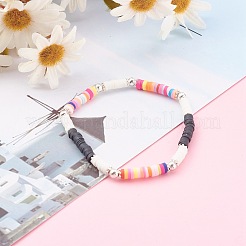 Браслеты хейши из полимерной глины ручной работы стрейч из бисера&nbsp;BJEW-JB06146-05