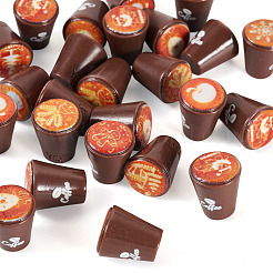 25 шт. смоляные кофейные модели украшений&nbsp;AJEW-TA0002-78