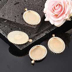 Сеттинги кабошон большой кулон овальной сплав горный хрусталь&nbsp;ALRI-T356-01KCG