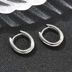 Овальные серьги-кольца из латуни&nbsp;EJEW-D320-09P