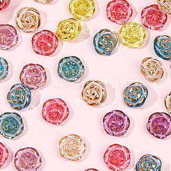 180 шт. 6-х цветные прозрачные акриловые кнопки&nbsp;DIY-CY0002-02