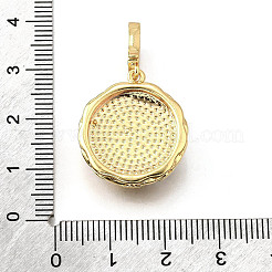 Латунные подвески с микропаве из кубического циркония и эмали&nbsp;KK-R222-12G-02