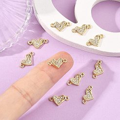 Verbindungsanhänger mit Mikropavé aus Messing mit durchsichtigen Zirkonia-Steinen&nbsp;XGRQ3P757-597G