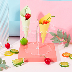 Espositori a cono gelato in acrilico trasparente&nbsp;ODIS-WH0029-29