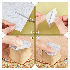 Tessuto in feltro di poliestere autoadesivo&nbsp;DIY-WH0430-455B-02