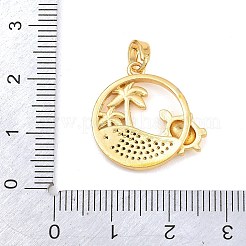 Pendentifs d'été en laiton sertis de micro-pavés de zircone cubique&nbsp;CU-CBA9B49-06C-G