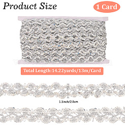 Металлизированная кружевная отделка&nbsp;OCOR-WH20020-23A