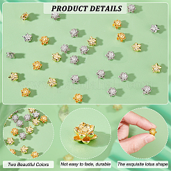 24шт 2 цвета латунные бусины&nbsp;KK-DC0001-78